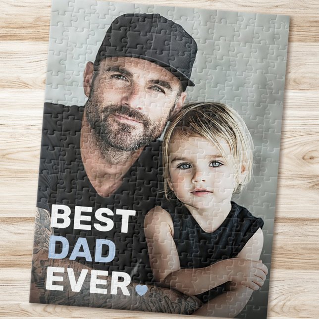 Best dad ever photo heart fathers day jigsaw puzzle (Best dad ever photo heart fathers day jigsaw puzzle)
