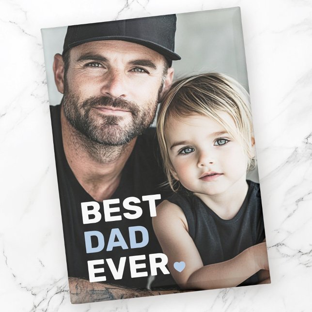 Best dad ever photo heart fathers day magnet (Best dad ever photo heart fathers day magnet)