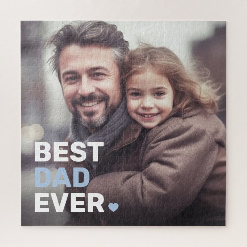 Best dad ever photo hearts fathers day jigsaw puzzle