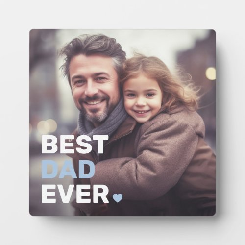 Best dad ever photo hearts fathers day plaque
