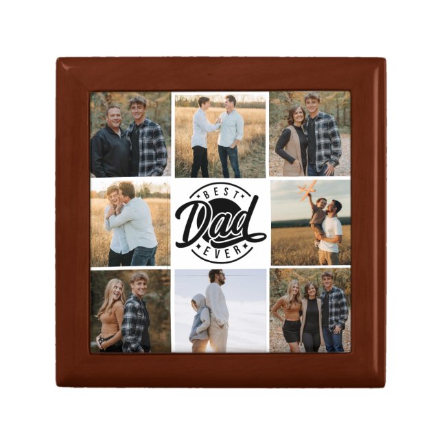 "Best Dad Ever" Photo Keepsake Box (Front)