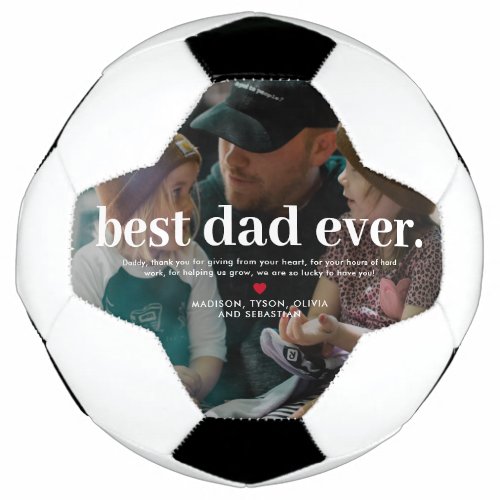 Best Dad Ever Photo Keepsake Soccer Ball