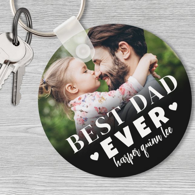 Best Dad Ever Photo Keychain (Best Dad Ever Photo keychain)
