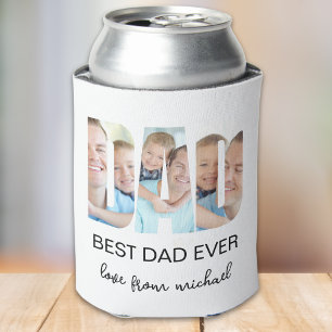 Best Dad Ever Photo Letter Can Cooler