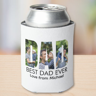 Best Dad Ever Photo Letter Can Cooler