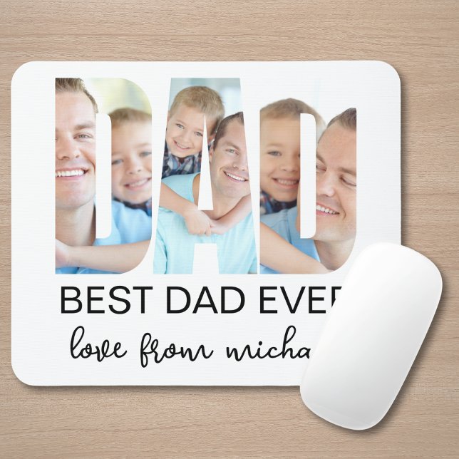Best Dad Ever Photo Letter Mouse Pad (Creator Uploaded)