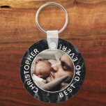 Best Dad Ever Photo Modern Keepsake Father's Day Keychain