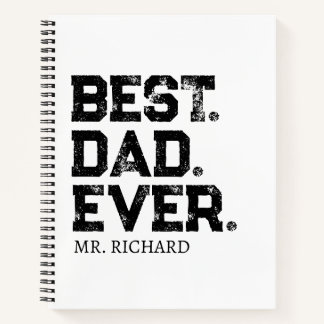 Best Dad Ever Photo On Backside Father's Day Gift Notebook