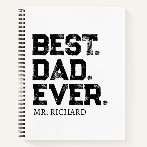 Best Dad Ever Photo On Backside Father's Day Gift Notebook