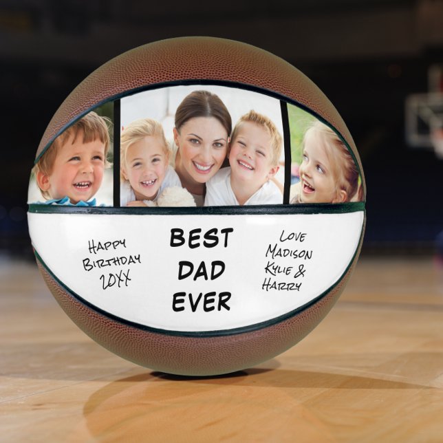 Best Dad Ever Photo Personalized Basketball