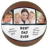 Best Dad Ever Photo Personalized Basketball (Front)