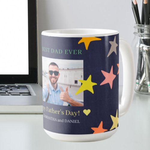 Best dad ever photo personalized Fathers Day  Coffee Mug