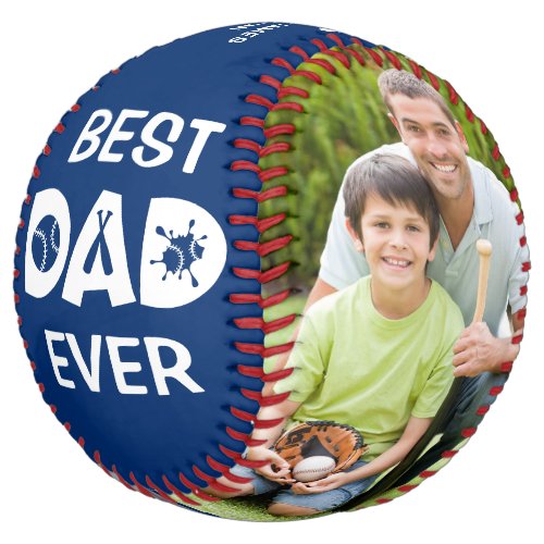 Best Dad Ever Photo Personalized Name Custom Softball