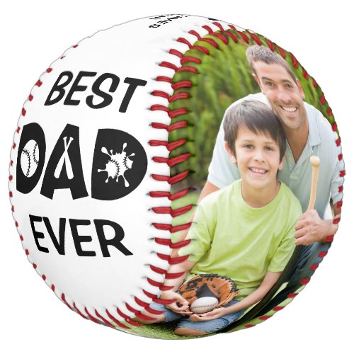 Best Dad Ever Photo Personalized Name Custom Softball
