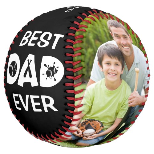 Best Dad Ever Photo Personalized Name Custom Softball