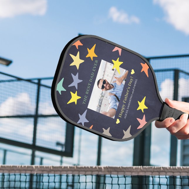 Best dad ever photo personalized  pickleball paddle (Creator Uploaded)