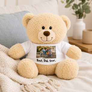 Best Dad Ever Photo Teddy Bear