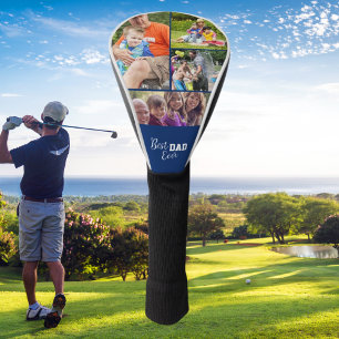 Best DAD ever Photo template Navy blue Golf Head Cover