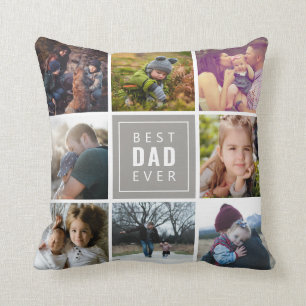 Best DAD Ever Photo Throw Pillow