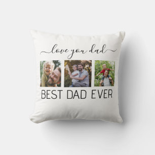 Best Dad Ever Photo  Throw Pillow