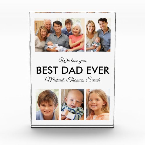 Best Dad Ever Picture Collage Fathers Day Photo Block