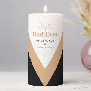 Best dad ever pillar candle