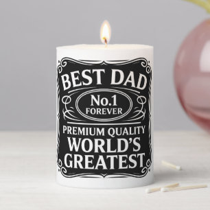 Best Dad Ever Pillar Candle
