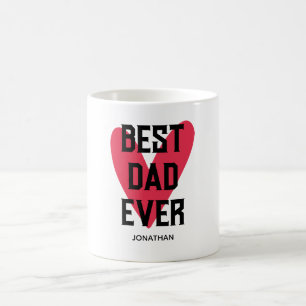 Best Dad Ever Pink Heart Father's Day Coffee Mug