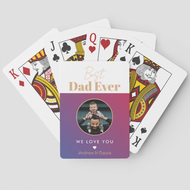 Best dad ever poker cards (Back)