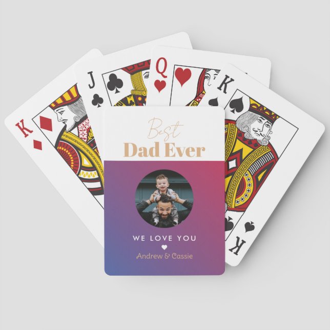 Best dad ever poker cards (Back)