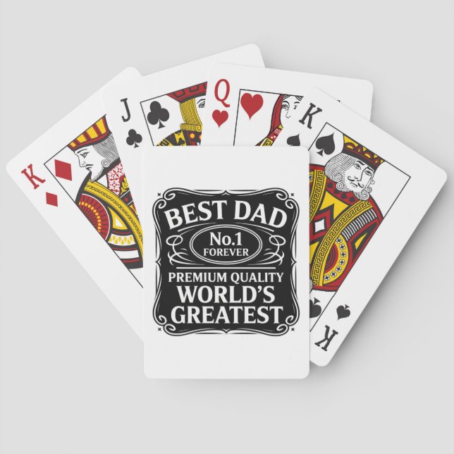 Best Dad Ever Poker Cards (Back)
