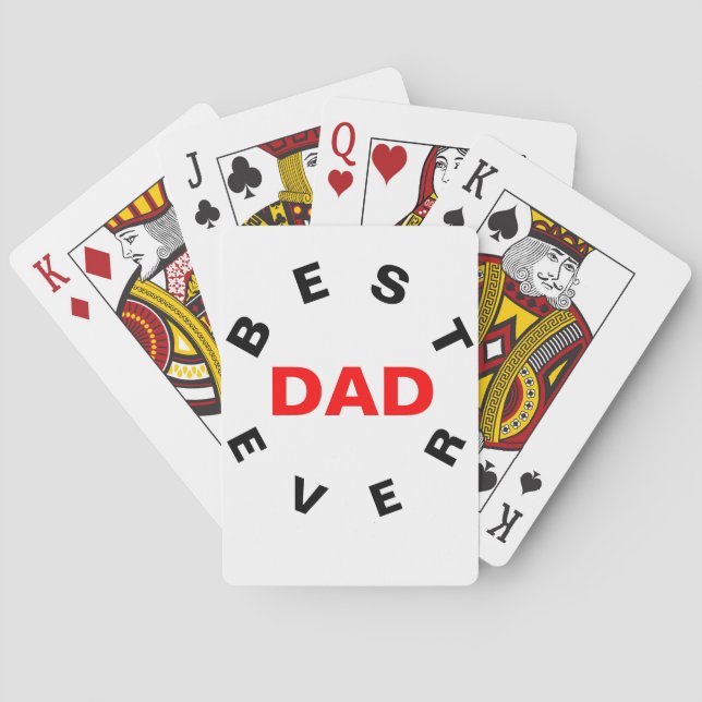 Best DAD Ever Poker Cards (Back)