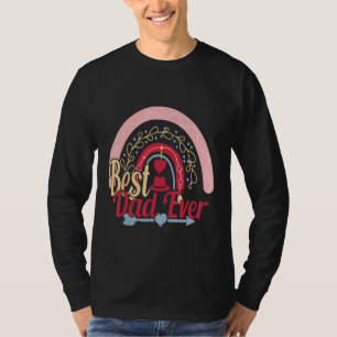 Best Dad Ever Rainbow Daddy Papa Father s Day 2023 T-Shirt