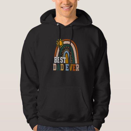 Best Dad Ever Rainbow  Fathers Day From Wife Daugh Hoodie