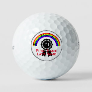 Best Dad Ever Rainbow Golf Balls HAMbWG