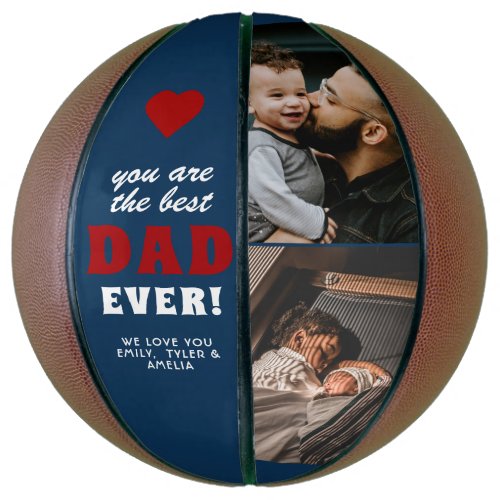 Best Dad Ever Red Heart Fathers Day 2 Photo  Basketball