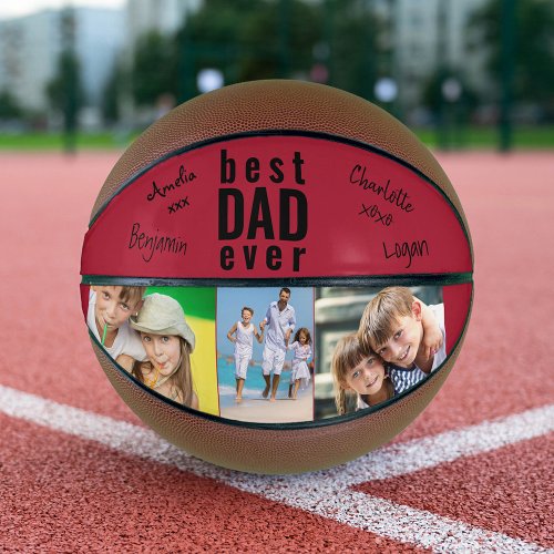 Best Dad Ever Red Signed Photo Basketball