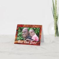 Best Dad Ever Red Swirl Marble Photo Frame Father Card