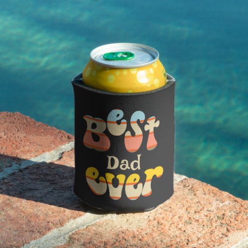 Best Dad Ever Retro Can Cooler