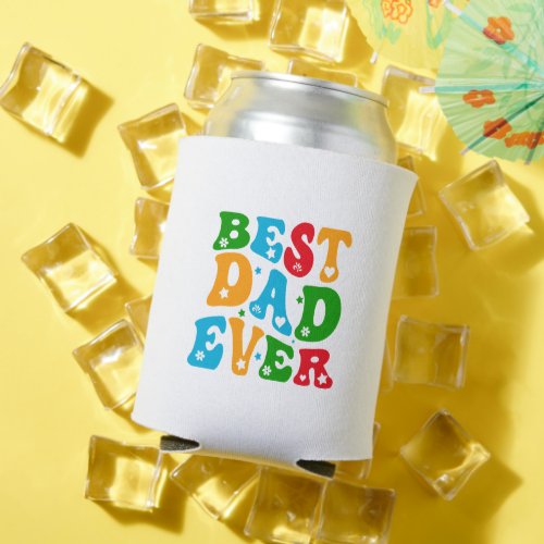 Best Dad Ever Retro Cool Unique Fathers Day Dad Can Cooler