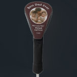 Best Dad Ever retro dark brown photo template Golf Head Cover<br><div class="desc">Best Dad Ever photo template for dad- Retro dark brown palette. To get started changing names, event and photos details, click on "Personalize this template" and edit the wording in the template boxes. To access the more advanced editing tools, scroll down to "Click to customize further". Once you are in...</div>