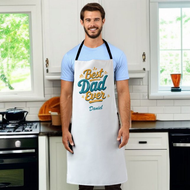 Best Dad Ever | Retro Personalized Father's Day Apron (Creator Uploaded)