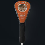 Best Dad Ever retro red rust  photo template Golf Head Cover<br><div class="desc">Best Dad Ever photo template for dad- REtro red rust palette. To get started changing names, event and photos details, click on "Personalize this template" and edit the wording in the template boxes. To access the more advanced editing tools, scroll down to "Click to customize further". Once you are in...</div>