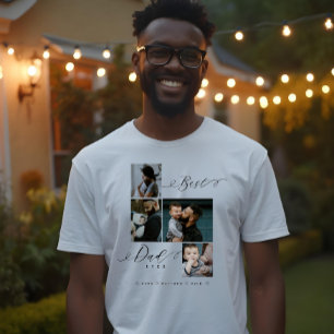 Best Dad Ever Script   Family Photo Keepsake Tri-Blend Shirt