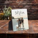 Best Dad Ever Script Photo Plaque<br><div class="desc">Best Dad Ever! Create your very own special keepsake plaque for dad with this simple photo template. Simply upload one of your favorite pictures and customize the message and name/s. Great gift for fathers day,  birthday or christmas.</div>