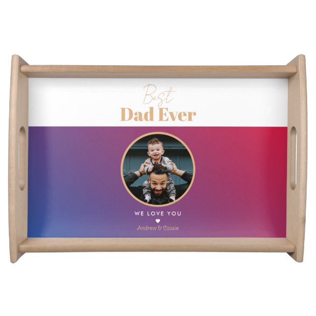 Best dad ever serving tray (Front)