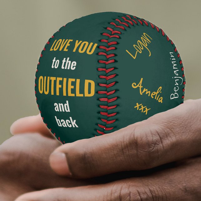 Best Dad Ever Signed Photo Green White Gold Baseball (Creator Uploaded)