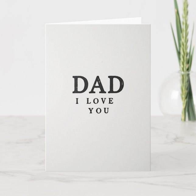 Best Dad Ever Simple Card (Front)