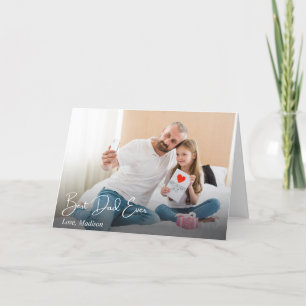 Best Dad Ever Simple Custom Photo Announcement