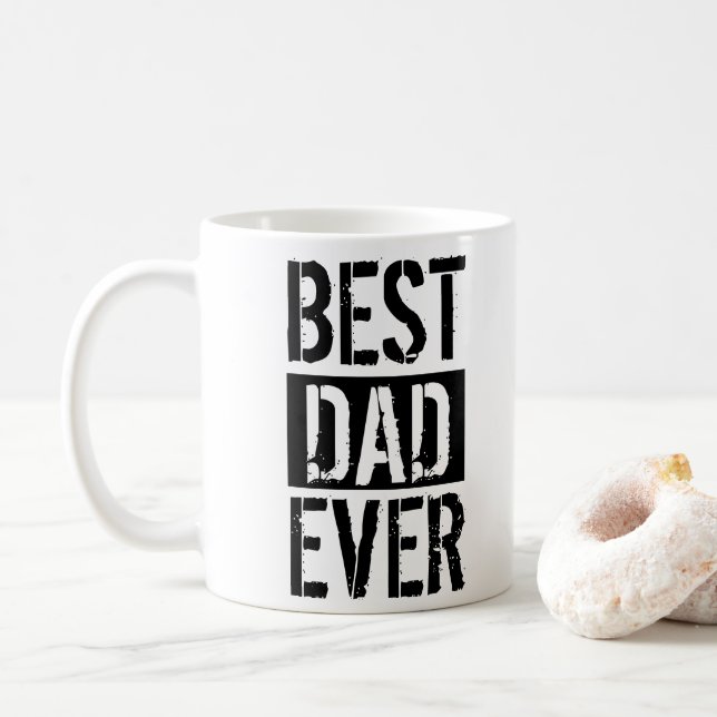 Best Dad Ever Simple Father's Day Gift   Coffee Mug (With Donut)